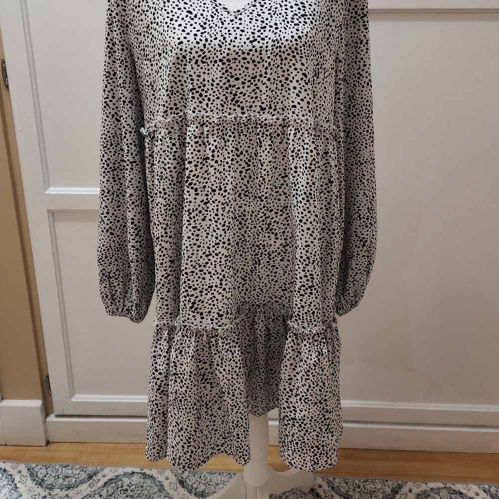 SHEIN Women's Black and White Polka Dot Dress - Picture 10 of 13